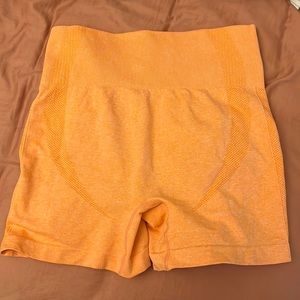 Beautiful orange high waist active shorts